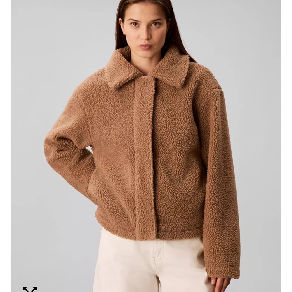 Calvin Klein Warm Brown Teddy Jacket